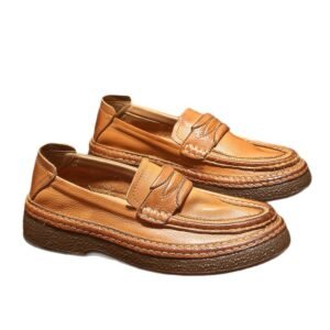 Handcrafted Premium Leather Slip-On – Italian Elegance with Scottish Heritage Design