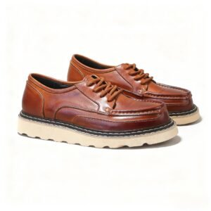 Men’s Premium Casual Work Leather Shoes – Lightweight, Breathable & Hand-Finished