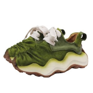 Women’s Trendy Thick-Soled Sports Casual Shoes – First-Layer Cowhide